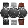 Trend Men Watches Stainless Steel Quartz wristwatch with Luxury Box Prefect Watch Christmas Gifts Set